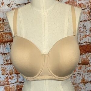 Wacoal Red Carpet Nude Strapless Bra Beige Full Figure 38H